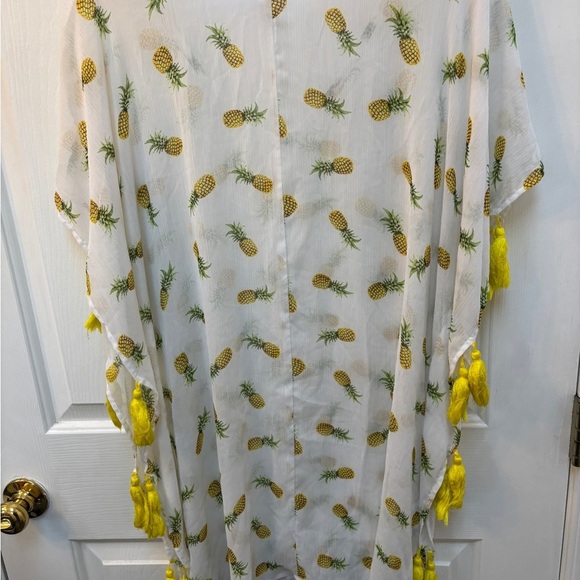 Xhilaration Pineapple Print Sheer Cover-Up - Picture 2 of 5